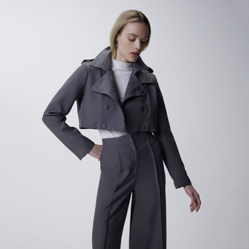 CASACO CROPPED TRENCH COAT TRINITY