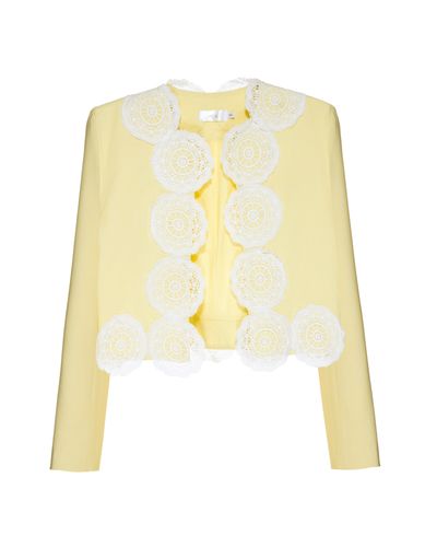 CASAQUETO EM LINHO COM RENDA  MANTEAU