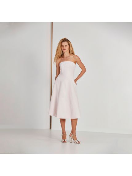 VESTIDO THALIE MIDI TOMARA QUE CAIA ROSA