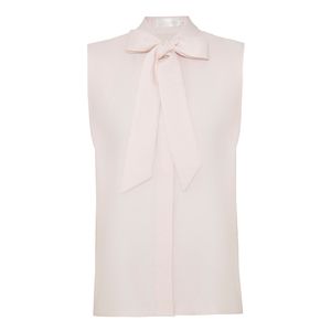 CAMISA JACQUELINE COM LACO NA GOLA ROSA