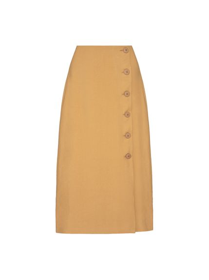 SAIA ROSELINE MIDI TRANSPASSADA CARAMELO