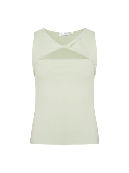 BLUSA VERBENA COM DECOTE TORCAO VERDE