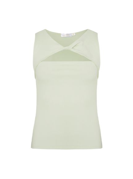 BLUSA VERBENA COM DECOTE TORCAO VERDE