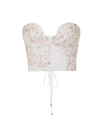 CORSET VIVIENNE TOMARA QUE CAIA ESTAMPA REVOADA MAGNOLIA
