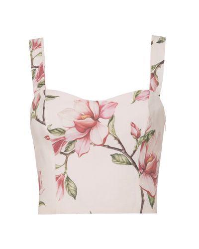 TOP COLETTE DETALHE NAS COSTAS ESTAMPA GALHOS MAGNOLIA
