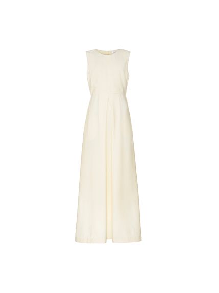 VESTIDO HELOISE LONGO COM PREGA AMARELO