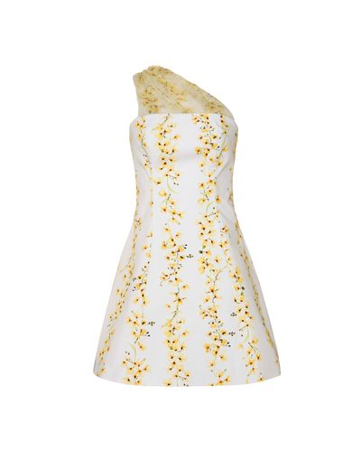 VESTIDO SANS CURTO OMBRO SO ESTAMPA CHUVA DE OURO