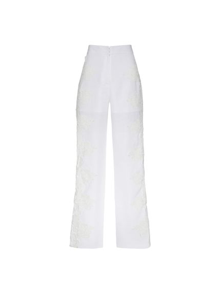 CALCA ESTELLE RETA COM RENDA OFF WHITE