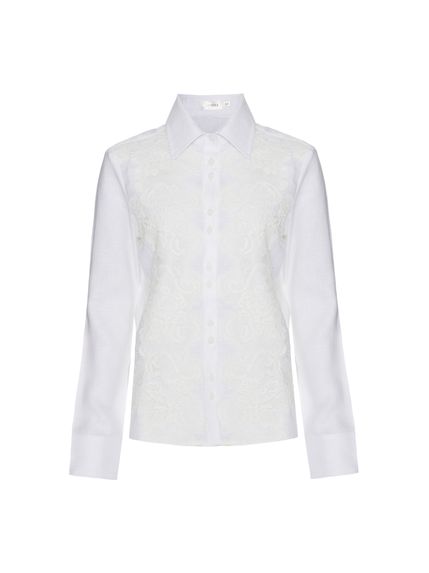 CAMISA YOLANDE COM RENDA OF WHITE