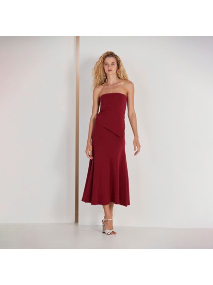 SAIA MOYENNNE MAXI MIDI VERMELHO