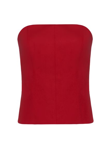 CORSET LILI DECOTE RETO VERMELHO