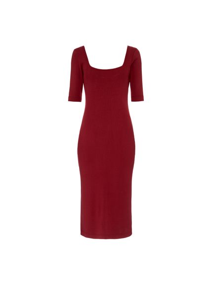 VESTIDO COGNAC MIDI VERMELHO