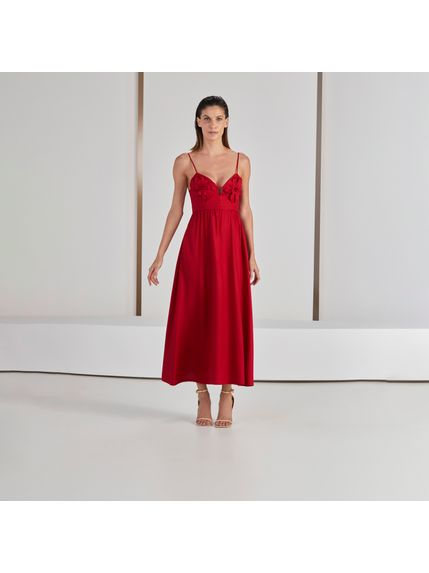 VESTIDO CANNEBERGE LONGO VERMELHO