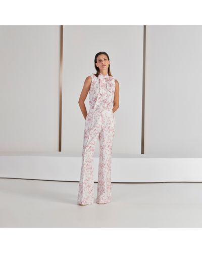 CAMISA GANACHE SEM MANGA ESTAMPA TOILE DE JOUY PASSAROS