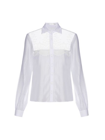 CAMISA MIETTE COM RENDA BRANCO