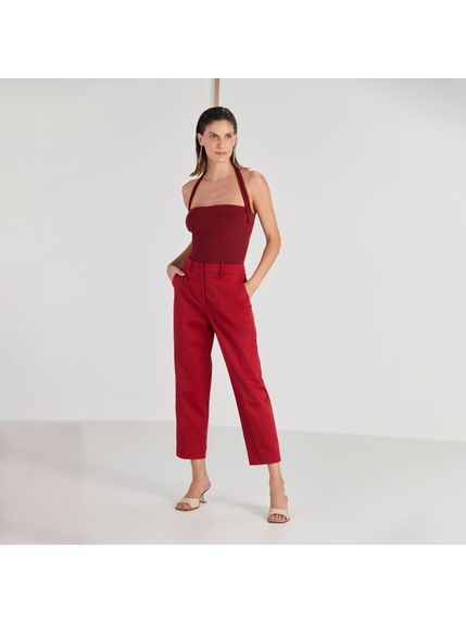 BLUSA CALVADOS ALCA UNICA VERMELHO