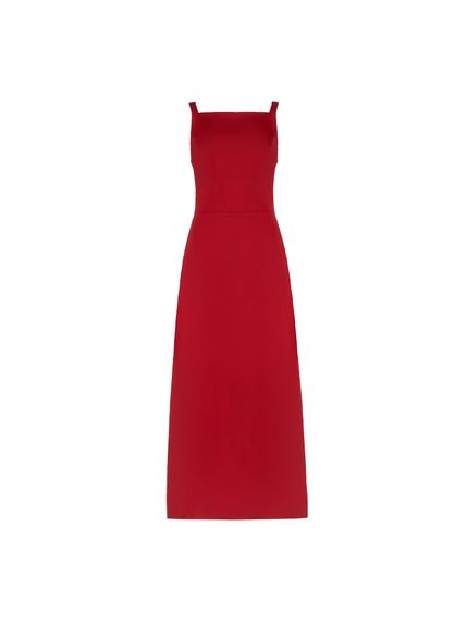 VESTIDO FRANCOISE MAXI MIDI VERMELHO