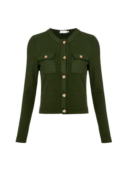 CASAQUETO LEICESTER COM BOTÕES VERDE