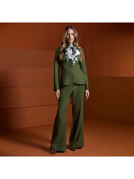 CALÇA RIONA PANTALONA EM ALFAIATARIA VERDE