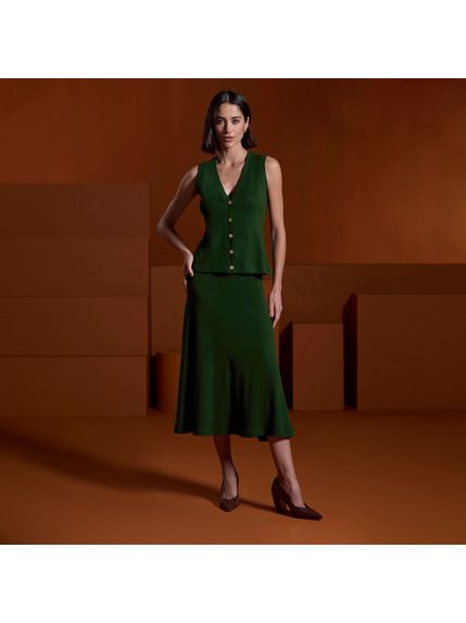 SAIA MOYENNNE MAXI MIDI VERDE