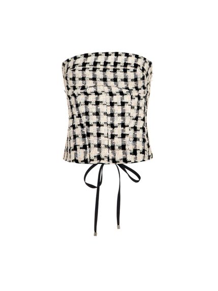 CORSET SAILA TWEED COM ILHOSES