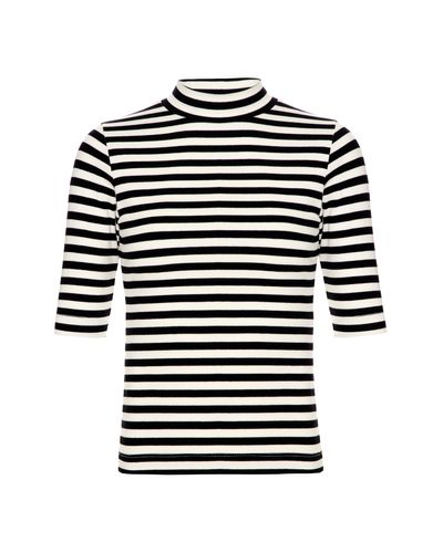 BLUSA KAIJA LISTRADA PRETO