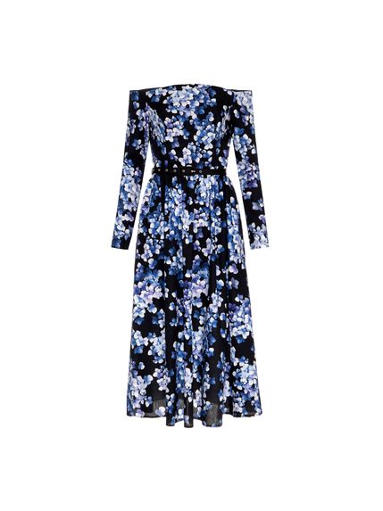 VESTIDO MILLIE MIDI OMBRO A OMBRO ESTAMPADO