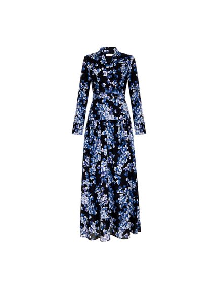 VESTIDO MARION LONGO COM CINTO ESTAMPADO