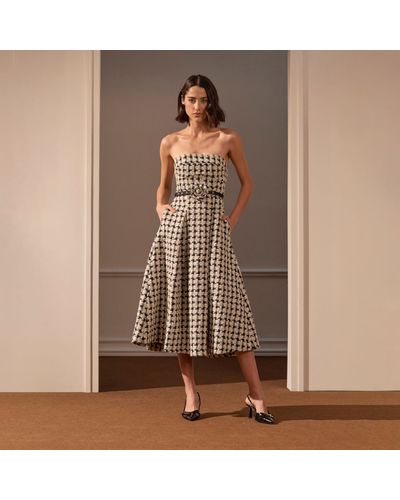 VESTIDO TIINA MAXI MIDI EM TWEED