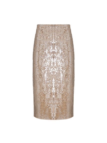 SAIA NIAMH MIDI EM TWEED COM PAETÊ