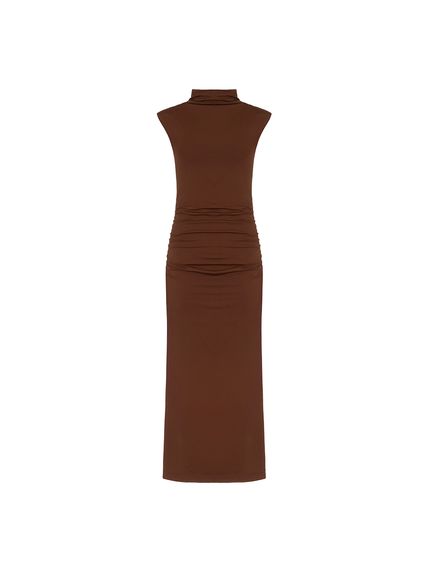 VESTIDO SIVE MAXI MIDI MARROM