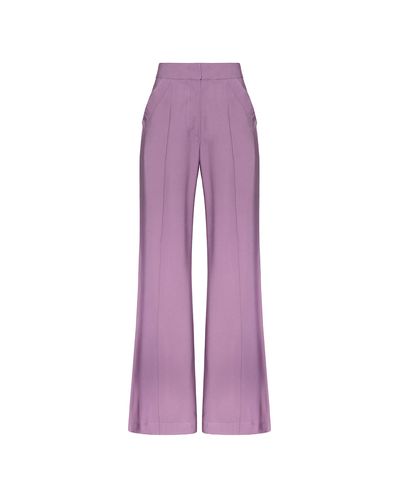 CALÇA RIONA PANTALONA EM ALFAIATARIA LILAS