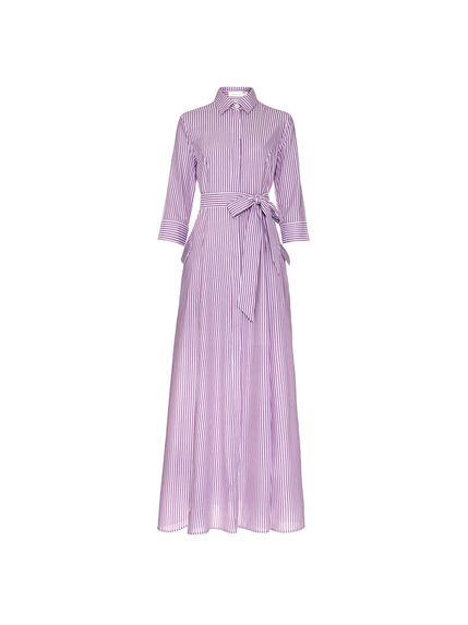 CHEMISE SOUL LONGA LISTRADO LILAS