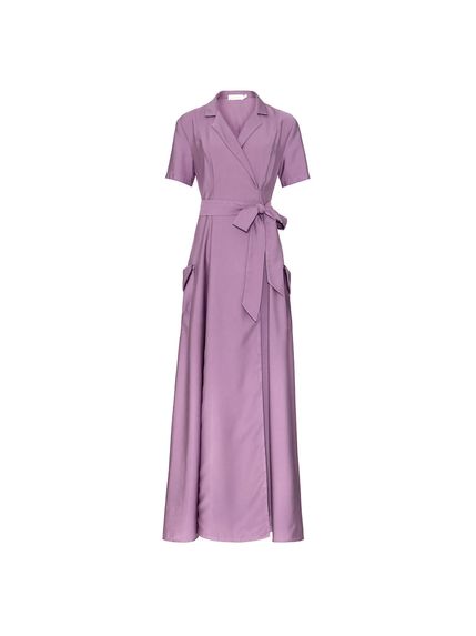 VESTIDO LACEY LONGO EM ALFAIATARIA LILAS