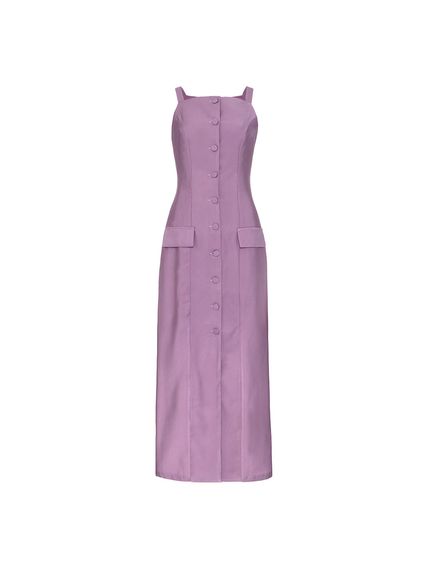 VESTIDO JOLENE MAXI MIDI LILAS
