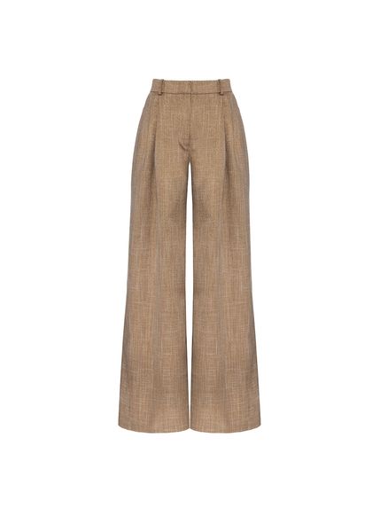 CALÇA ROSAMUND PANTALONA EM ALFAIATARIA COM LUREX NA TRAMA