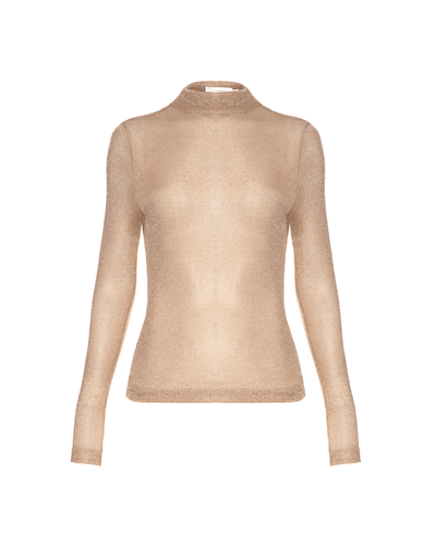 BLUSA LACUNA EM TELA COBRE