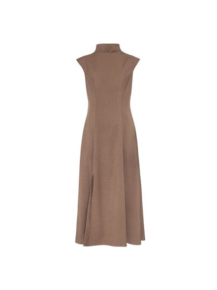 VESTIDO MAISIE MAXI MIDI MARROM