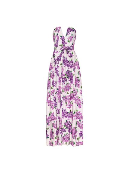 VESTIDO BOUNGAINVILLE LONGO TOMARA QUE CAIA ESTAMPADO