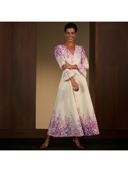 VESTIDO PLUS SIZE ENDURING  MAXI MIDI VISCOLINHO ESTAMPADO