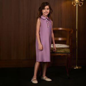 VESTIDO CUTE INFANTIL EM VISCOSE LILAS