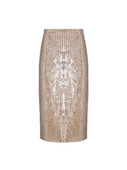 SAIA NIAMH MIDI EM TWEED COM PAETÊ
