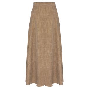 SAIA BILLIE MAXI MIDI EM ALFAIATARIA DOURADA