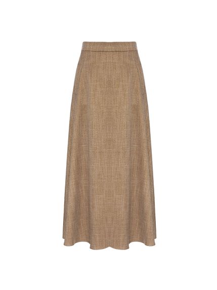 SAIA BILLIE MAXI MIDI EM ALFAIATARIA DOURADA