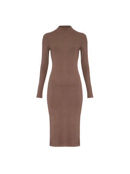 VESTIDO RUTH MIDI MARROM