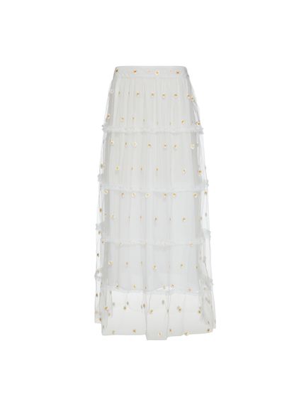 SAIA MAXI MIDI MÔNICA EM TULE BORDADO
