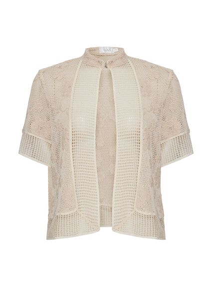CASAQUETO RICCI EM CROCHET RELEVO 100% ALGODÃO