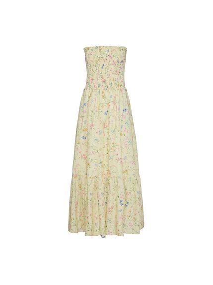 VESTIDO MAXI MIDI EASY EM MOUSSELINE 100% ALGODÃO ESTAMPADO COM LASTEX