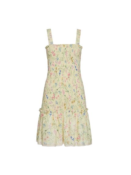 VESTIDO CURTO GRACEFUL COM LASTEX EM MOUSSELINE 100% ALGODÃO ESTAMPADO