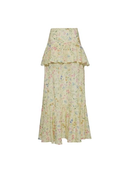 SAIA LONGA FÊ EM MOUSSELINE 100% ALGODÃO ESTAMPADO